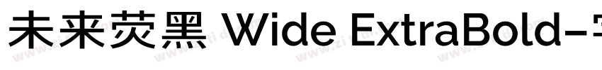 未来荧黑 Wide ExtraBold字体转换